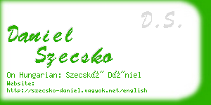 daniel szecsko business card